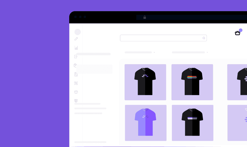 Sistema shop em funcionamento